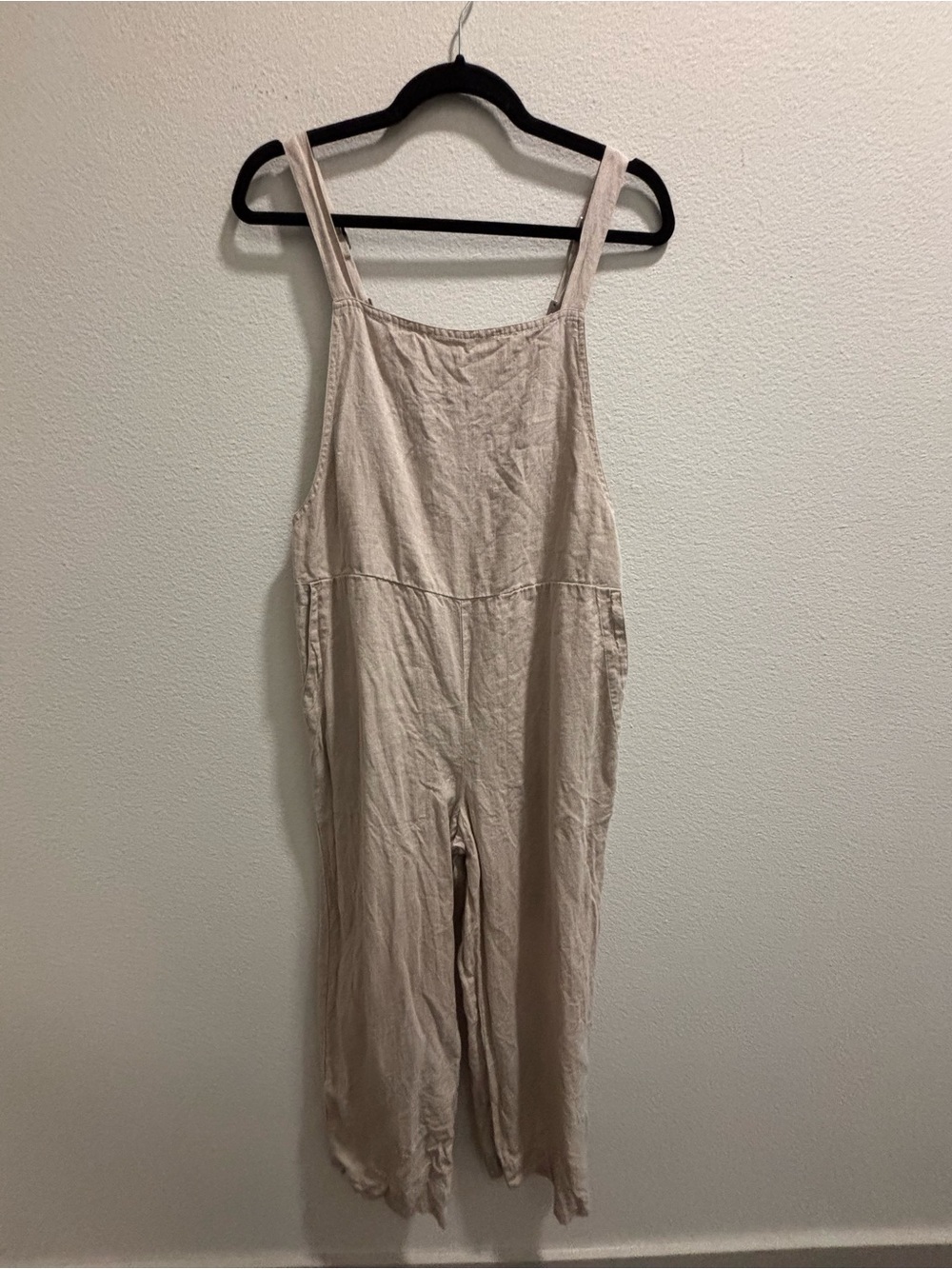 Eileen Fisher Garment-Dyed Organic Linen Overalls, size XS